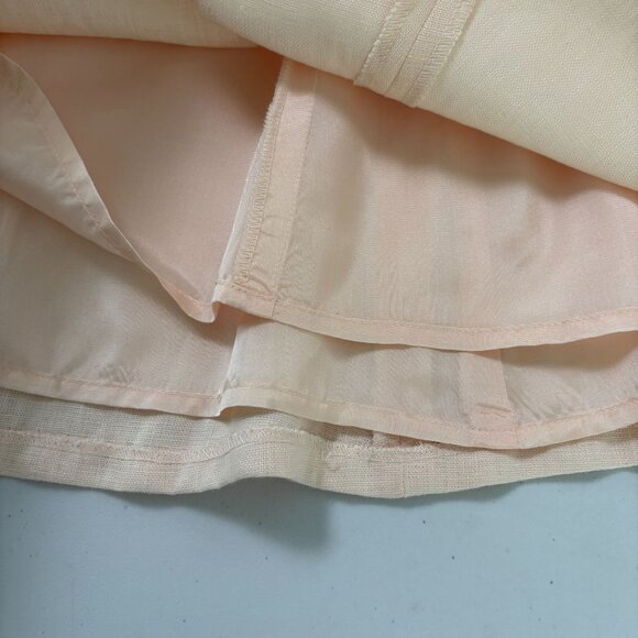 Lauren Ralph Lauren Midi A-Line Skirt Size 18W Pink Lined Side Zip 100% Linen - Picture 12 of 12